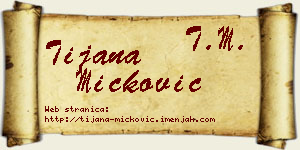 Tijana Micković vizit kartica